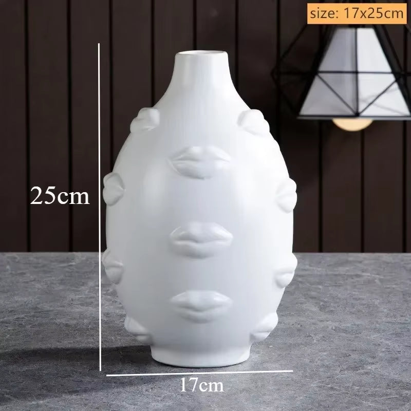 Ceramic Face Art Vase & Planter – Handmade Sculpture Pot for Flowers, Storage & Home Décor