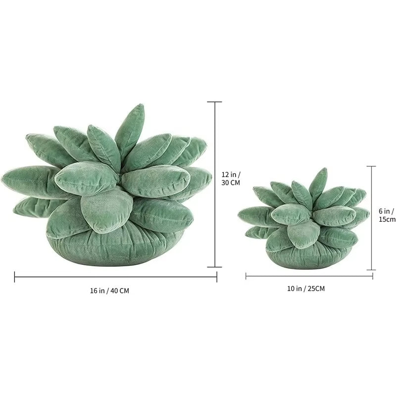 3D Succulent Throw Pillow – Cactus‑Shaped Plush Cushion for Cozy Home Décor