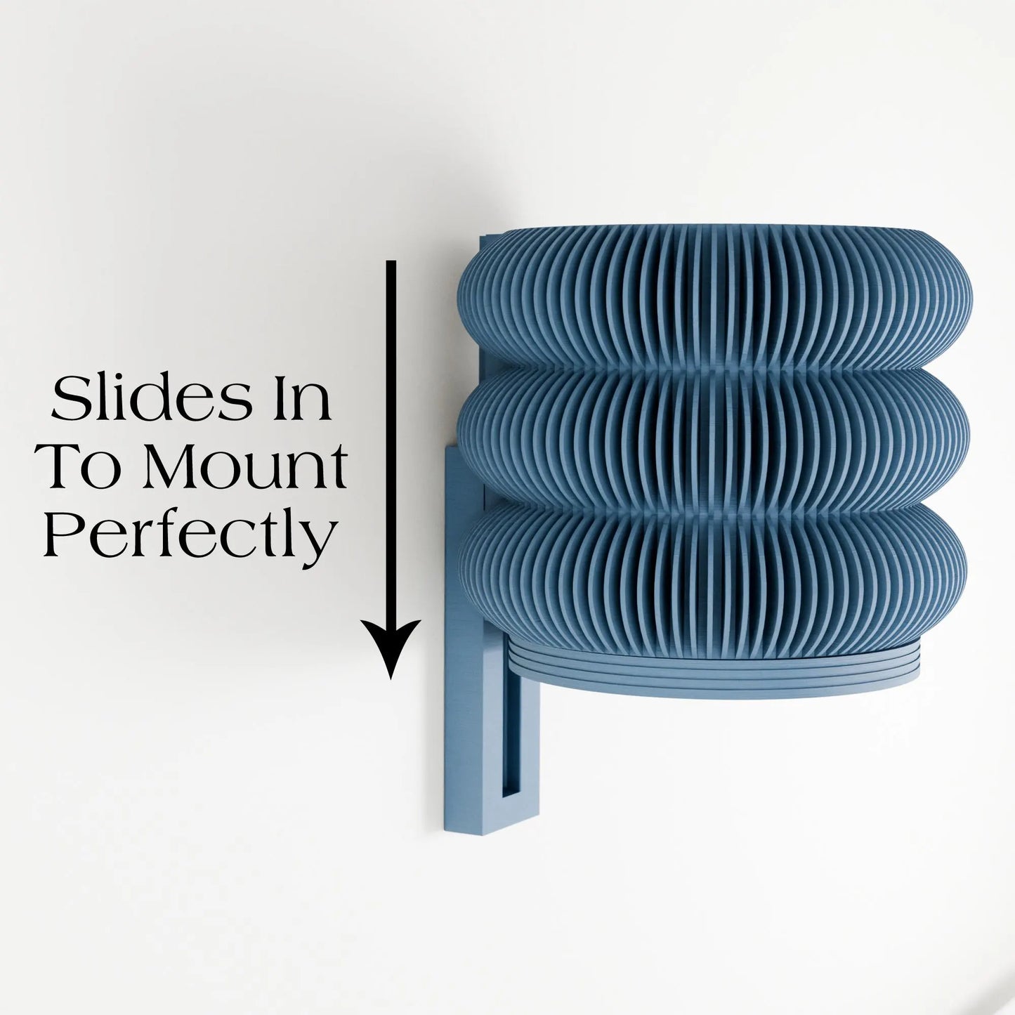 Hanging TRIPLE BUBBLE Wall Planter, Ribbed Design with Drainage and Drip Tray, 4,6,8 Inches, Green Black Navy Pink White LARGE Plant Pot