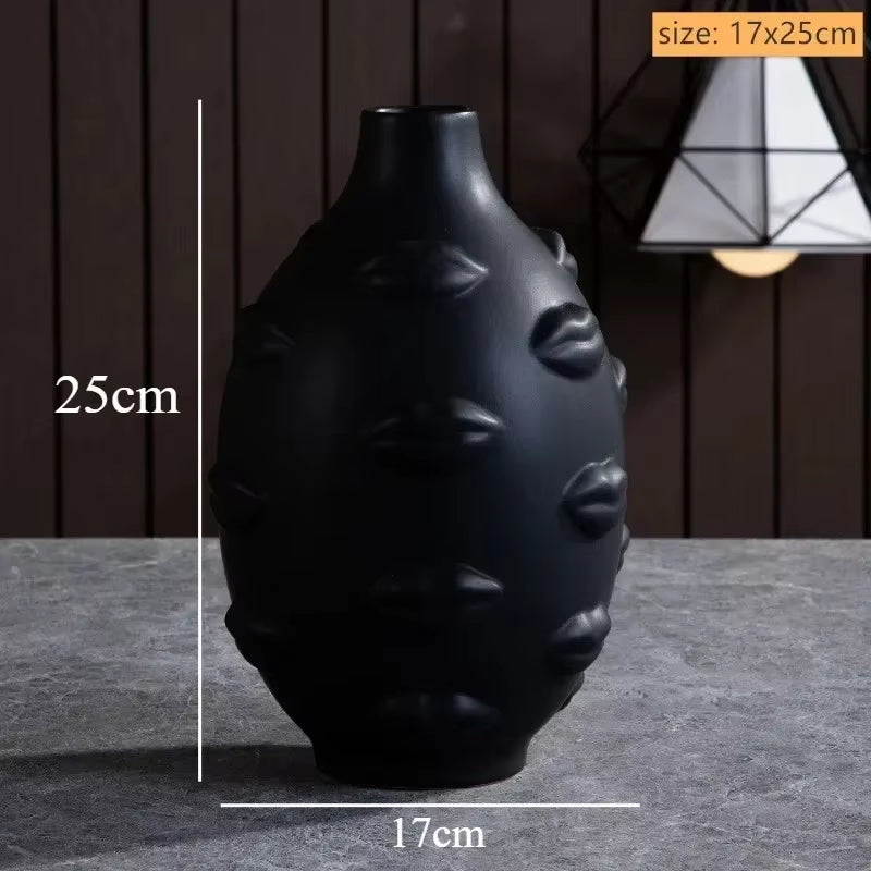 Ceramic Face Art Vase & Planter – Handmade Sculpture Pot for Flowers, Storage & Home Décor