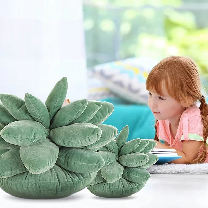 3D Succulent Throw Pillow – Cactus‑Shaped Plush Cushion for Cozy Home Décor
