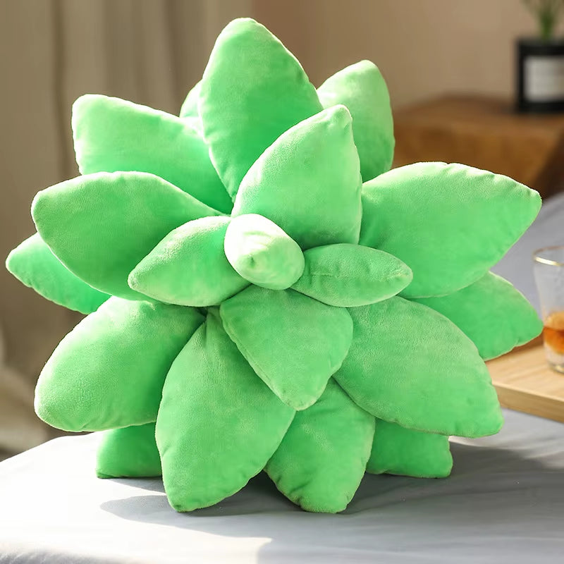 3D Succulent Throw Pillow – Cactus‑Shaped Plush Cushion for Cozy Home Décor