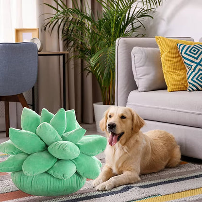 3D Succulent Throw Pillow – Cactus‑Shaped Plush Cushion for Cozy Home Décor